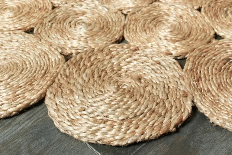 Orbital Natural Jute Area Rug Photo 3