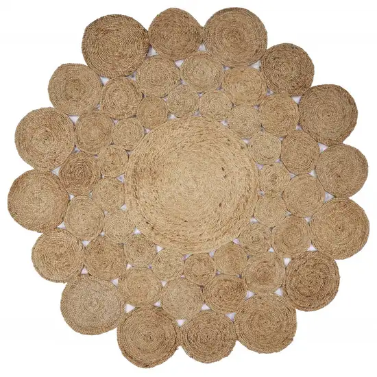 Orbital Natural Jute Area Rug Photo 9