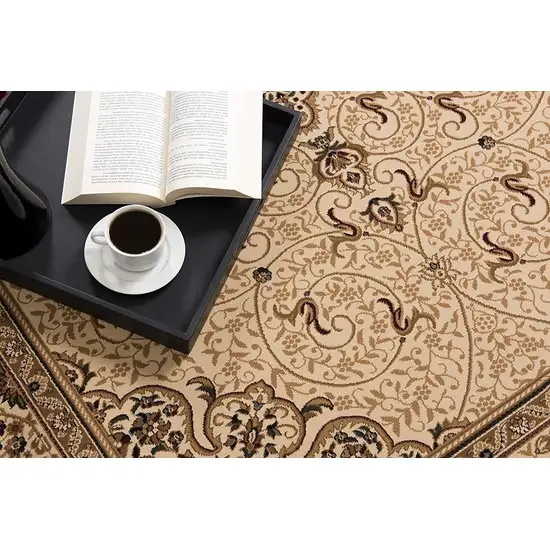 Oriental Medallion Stain Resistant Area Rug Photo 4