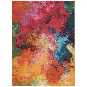 Photo of Palette Abstract Power Loom Non Skid Area Rug