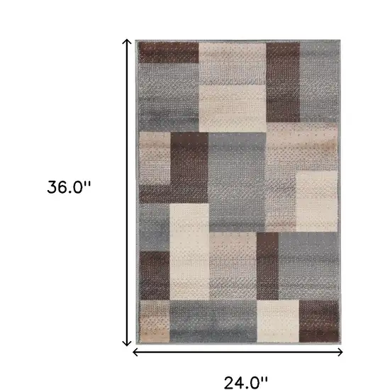 Patchwork Power Loom Stain Resistant Area Rug Photo 7