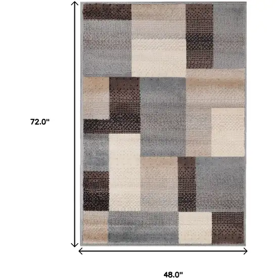 Patchwork Power Loom Stain Resistant Area Rug Photo 8