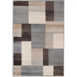 Photo of Patchwork Power Loom Stain Resistant Area Rug