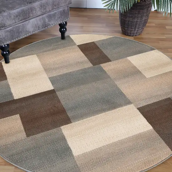 Patchwork Power Loom Stain Resistant Area Rug Photo 7