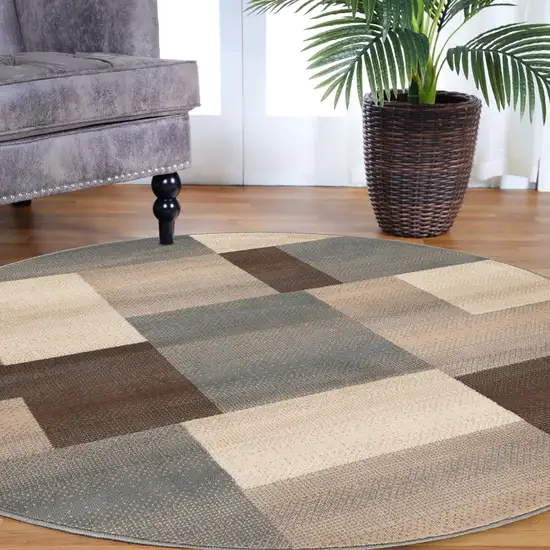 Patchwork Power Loom Stain Resistant Area Rug Photo 6