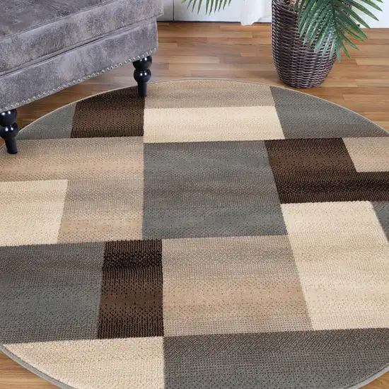 Patchwork Power Loom Stain Resistant Area Rug Photo 6