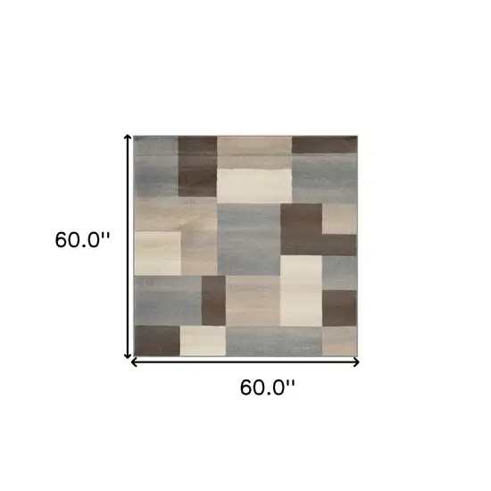 Patchwork Power Loom Stain Resistant Area Rug Photo 8