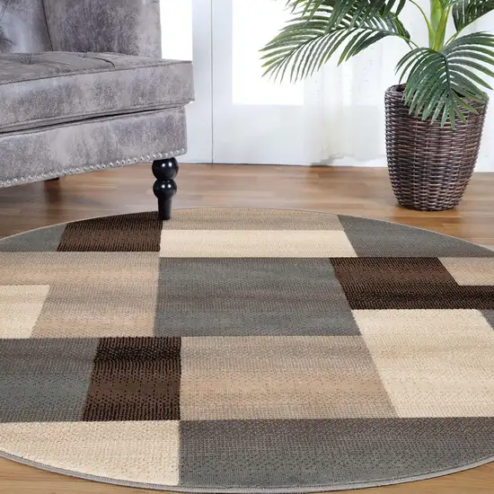 Patchwork Power Loom Stain Resistant Area Rug Photo 5