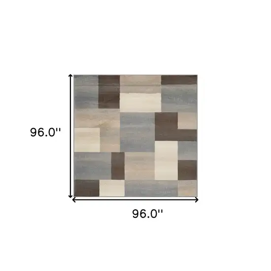 Patchwork Power Loom Stain Resistant Area Rug Photo 7