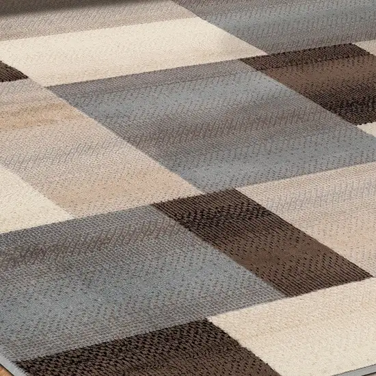 Patchwork Power Loom Stain Resistant Area Rug Photo 6