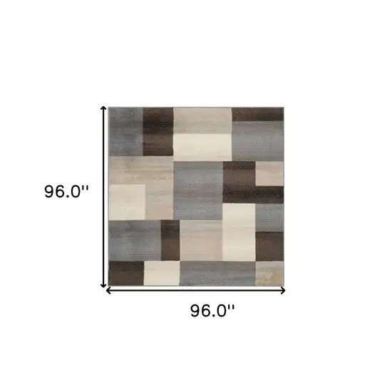 Patchwork Power Loom Stain Resistant Area Rug Photo 7