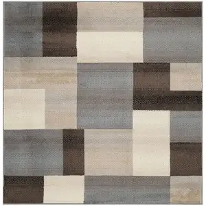 Photo of Patchwork Power Loom Stain Resistant Area Rug