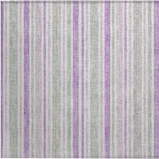 Pearl Striped Washable Non Skid Indoor Outdoor Area Rug Photo 6