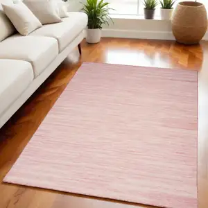 Photo of Pink Abstract Washable Area Rug