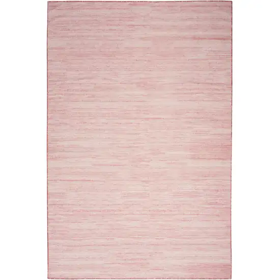 Pink Abstract Washable Area Rug Photo 2