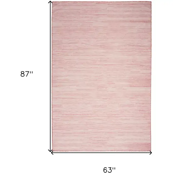 Pink Abstract Washable Area Rug Photo 3