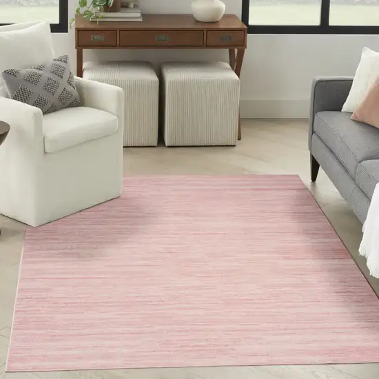 Pink Abstract Washable Area Rug Photo 8