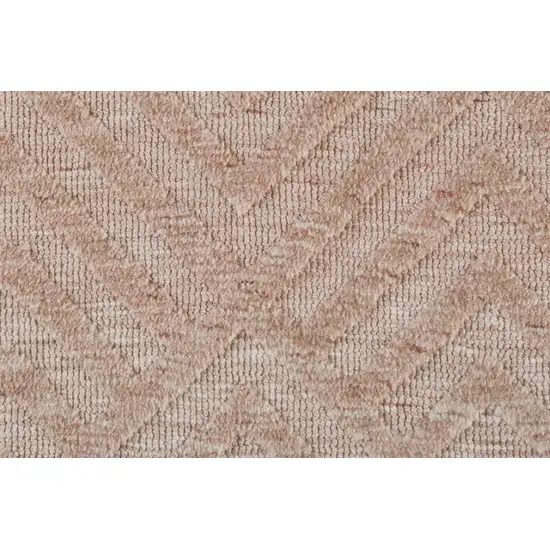 Pink And Ivory Geometric Stain Resistant Area Rug Photo 9