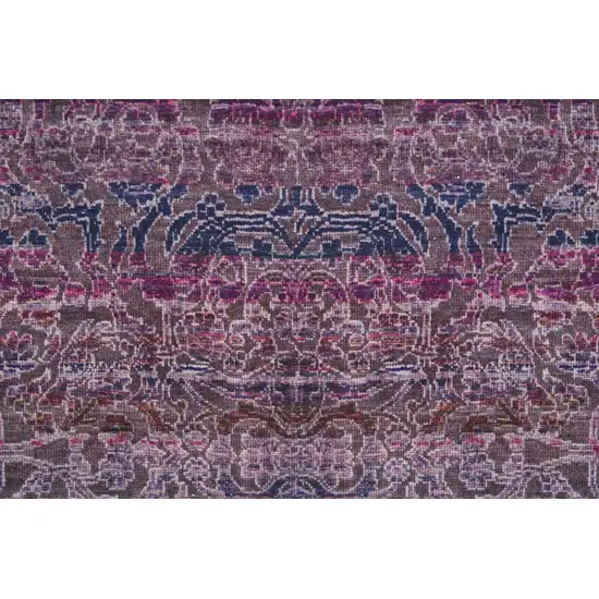 Pink And Purple Floral Power Loom Area Rug Photo 9