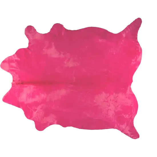 Pink Cowhide Hand Knotted Area Rug Photo 1