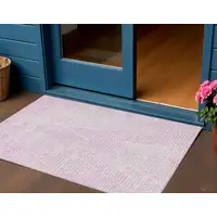 Photo of Pink Geometric Washable Non Skid Indoor Outdoor Area Rug