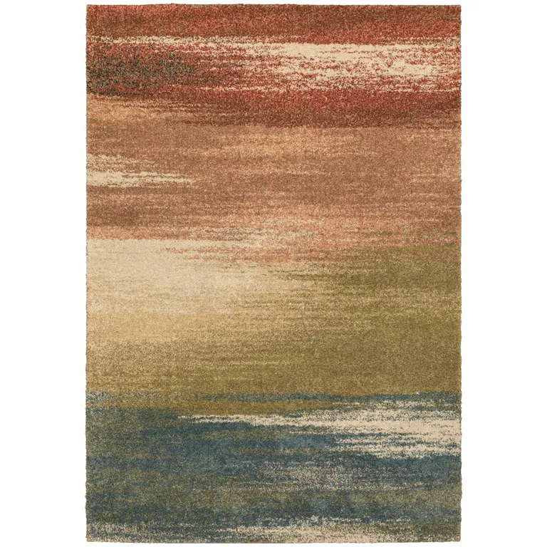 Pink Machine Woven Abstract Colors Indoor Area Rug Photo 1