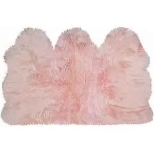 Photo of Pink Natural Sheepskin Area Rug