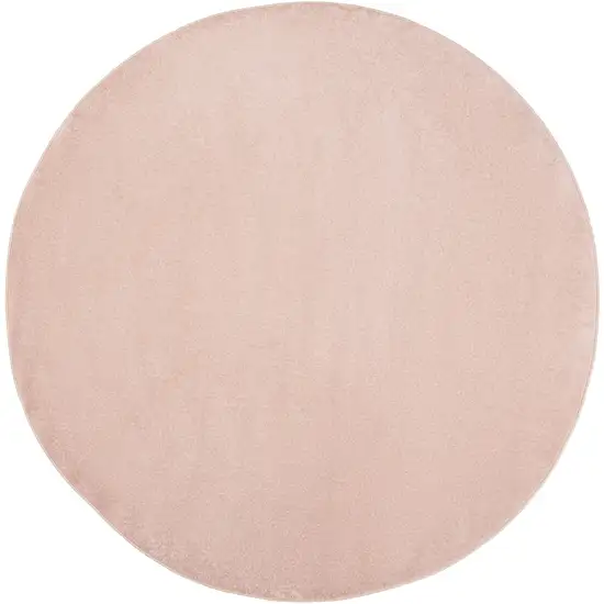 Pink Round Non Skid Indoor Outdoor Area Rug Photo 1