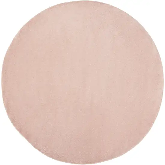 Pink Round Non Skid Indoor Outdoor Area Rug Photo 1