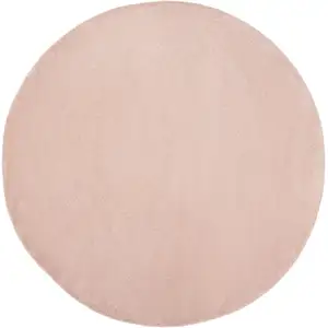 Photo of Pink Round Non Skid Indoor Outdoor Area Rug