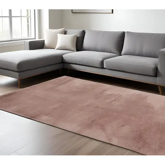 Pink Shag Non Skid Area Rug Photo 1