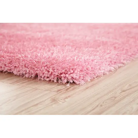 Pink Shag Hand Tufted Area Rug Photo 4