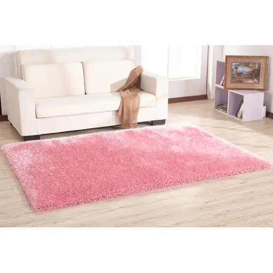 Pink Shag Hand Tufted Area Rug Photo 5