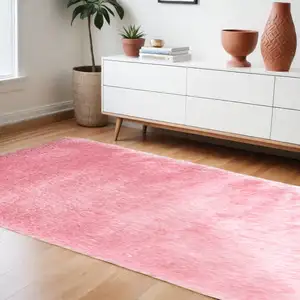 Photo of Pink Shag Hand Tufted Area Rug