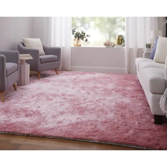 Pink Shag Hand Tufted Area Rug Photo 8