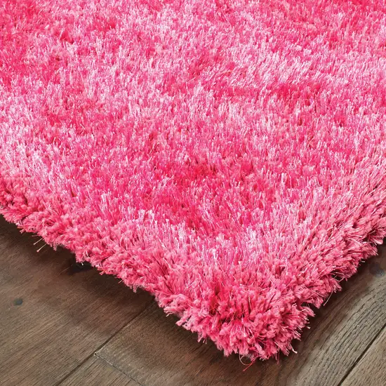 Pink Shag Hand Tufted Area Rug Photo 6