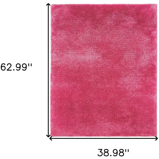 Pink Shag Hand Tufted Area Rug Photo 3