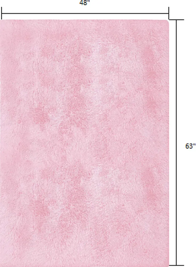 Pink Solid Modern Area Rug Photo 1