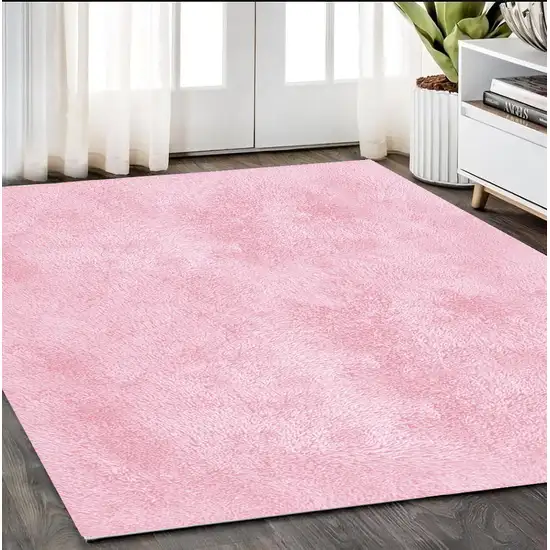 Pink Shag Area Rug Photo 1