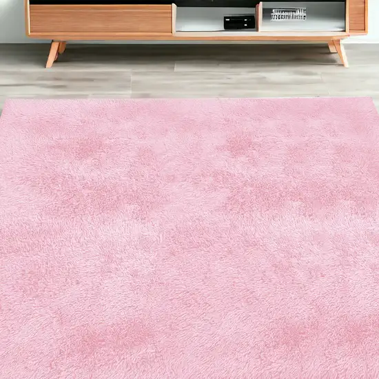 Pink Shag Area Rug Photo 1