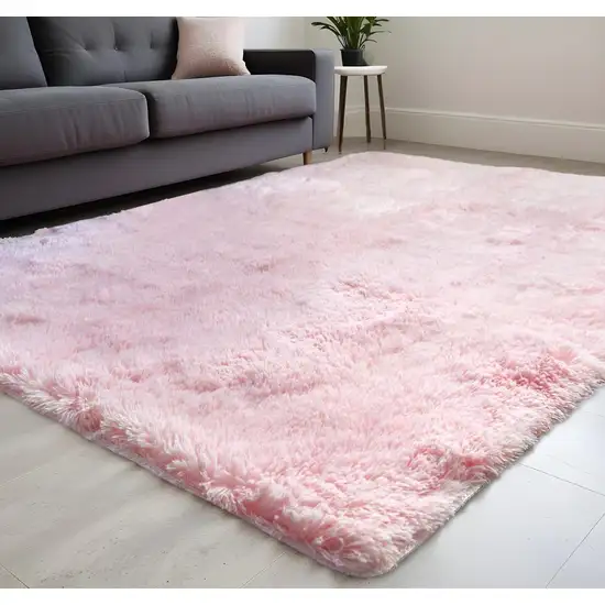 Pink Shag Area Rug Photo 1