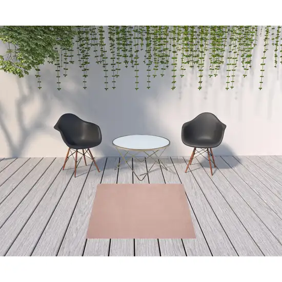 Pink Square Non Skid Indoor Outdoor Area Rug Photo 2