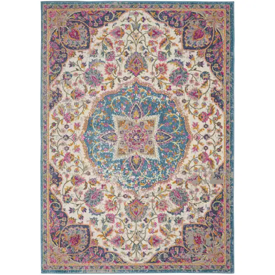 Pink And Green Dhurrie Area Rug Photo 1