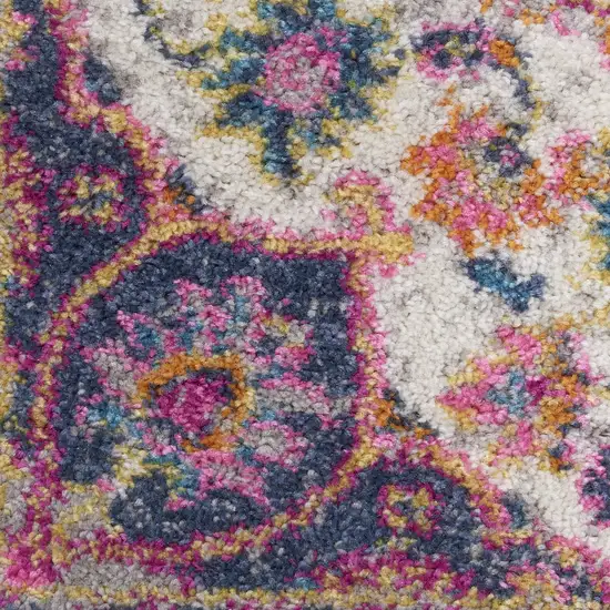 Pink And Green Dhurrie Area Rug Photo 6