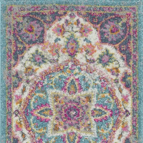 Pink And Green Dhurrie Area Rug Photo 2