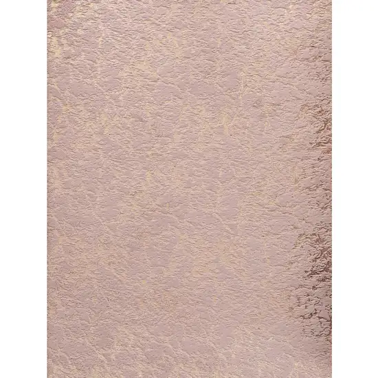 Pink and Gold Faux Fur Abstract Shag Non Skid Area Rug Photo 2