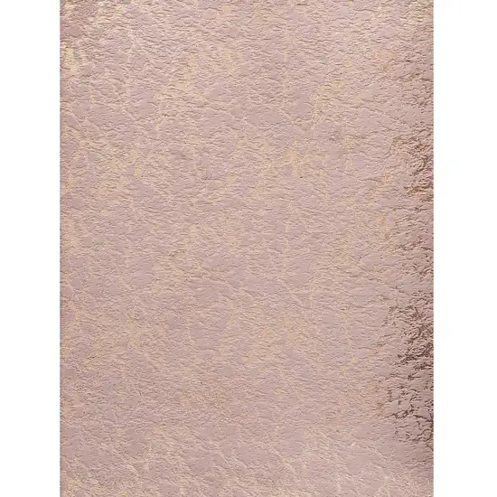 Pink and Gold Faux Fur Abstract Shag Non Skid Area Rug Photo 2