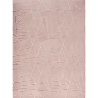 Photo of Pink and Gold Faux Fur Abstract Shag Non Skid Area Rug