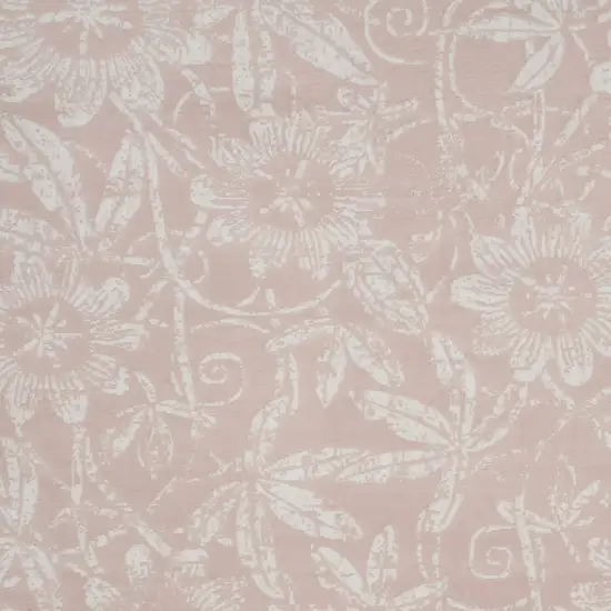 Pink and Ivory Floral Distressed Non Skid Area Rug Photo 5