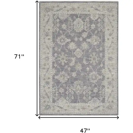 Pink and Ivory Floral Power Loom Area Rug Photo 3